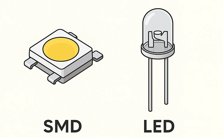 تفاوت لامپ SMD و LED چیست؟ بررسی ساختار، مصرف و نوردهی