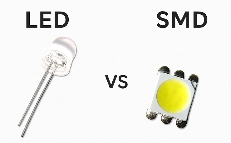 تفاوت لامپ SMD و LED چیست؟ بررسی ساختار، مصرف و نوردهی 14 تفاوت لامپ SMD و LED چیست؟