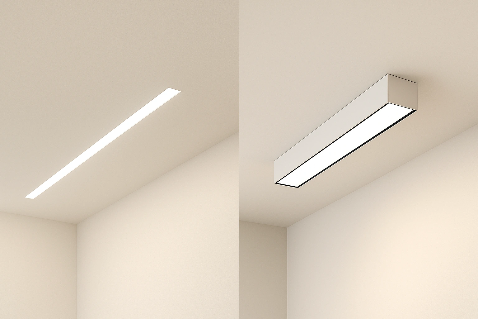 چراغ خطی توکار یا روکار؟ کدام گزینه مناسبتر است؟ 8 linear light